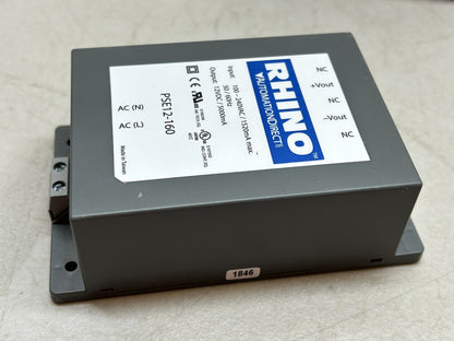 RHINO PSE12-160 Switching Power Supply 12 VDC 5A 60W 120/240VAC Encapsulated