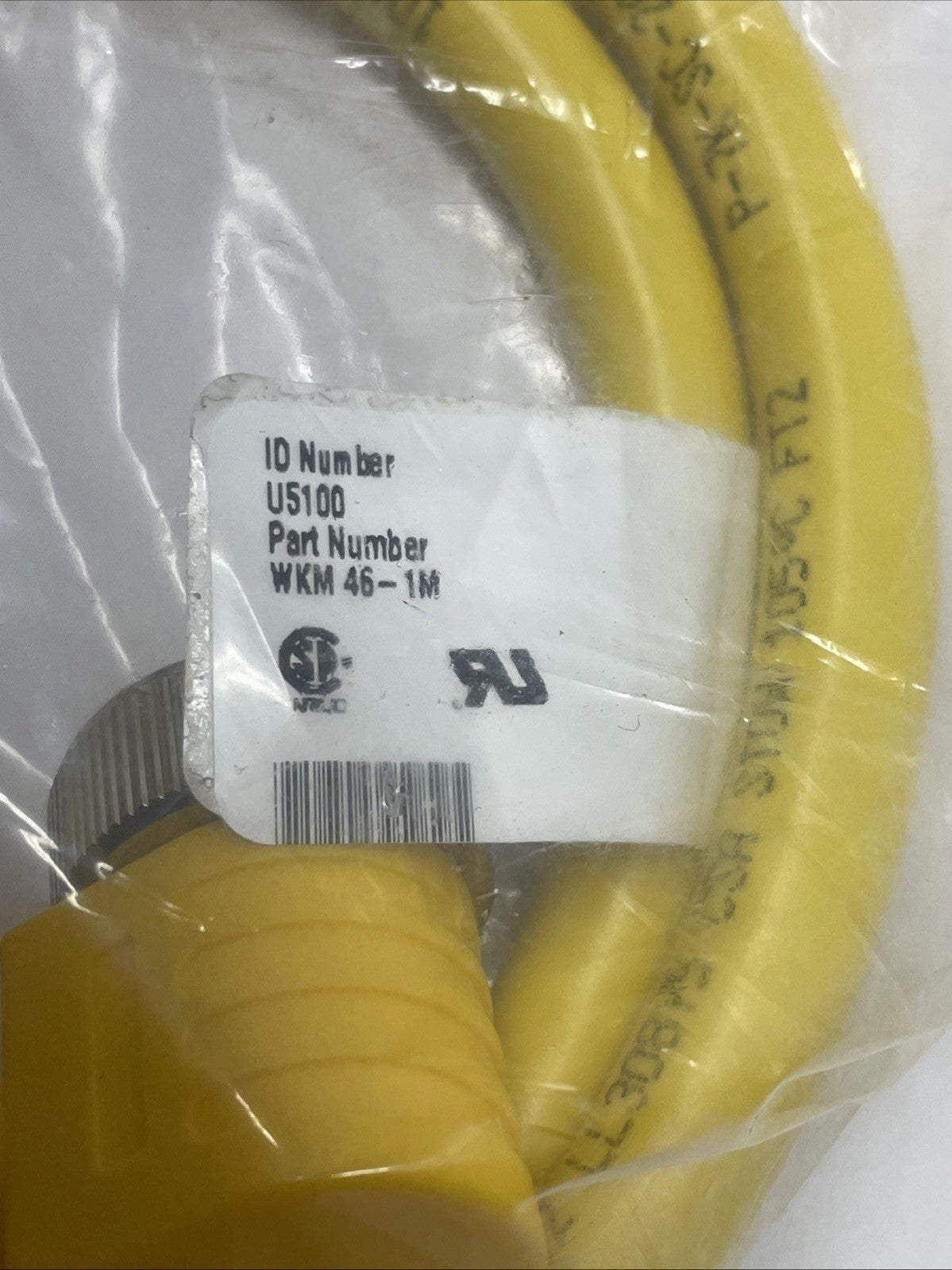 Turck WKM 46-1M Single-Ended Cordset 4-Pin 7/8″ Right-Angle Female U5100 (NEW)