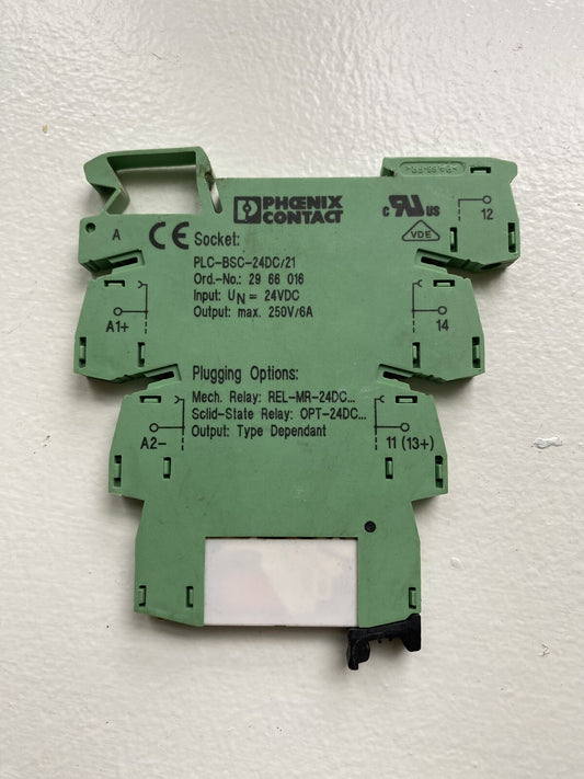 PHOENIX CONTACT PLC-BSC-24DC/21 SOCKET WITH 2961121 AMPLIFIER