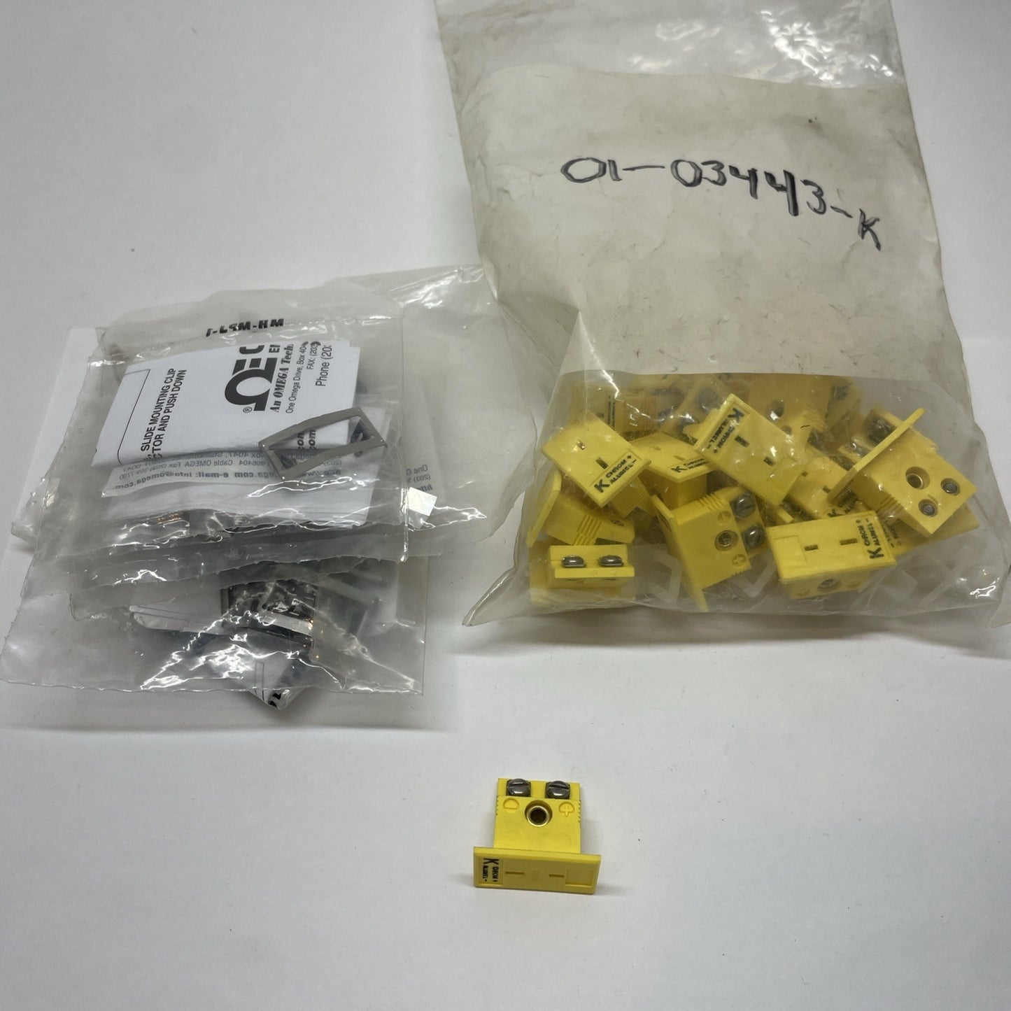 Lot of 23 - Omega Type K Terminal Connector Chrom + Alumel (With Hardware)