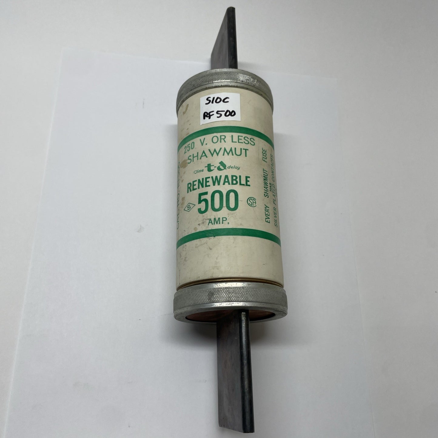 Shawmut RF500 (500A) 250 V Class H Renewable Fuse