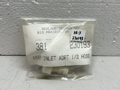 SEALAND 381230193 381 230193 / 381-230193 / ASSY INLET ADAPTER / 1/2" HOSE / NEW