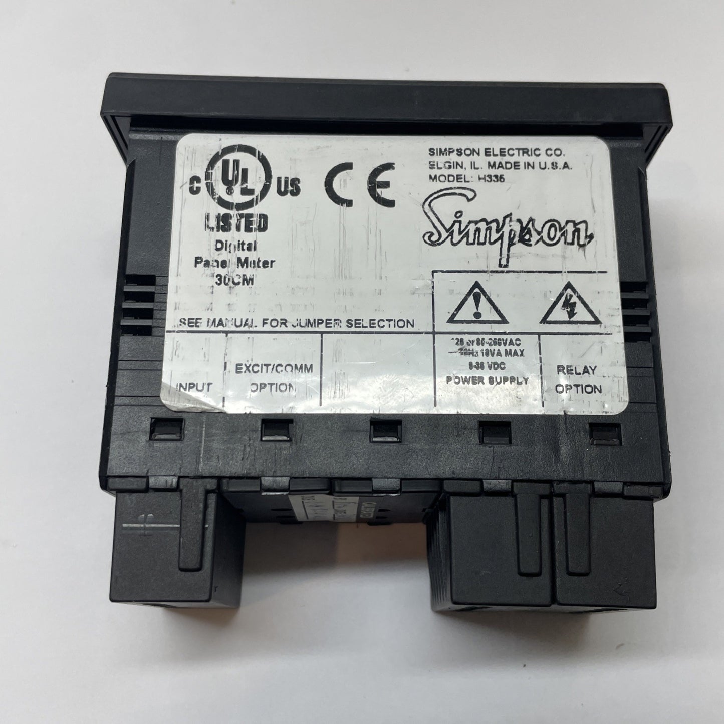 Simpson H335171020 Hawk 3 Digital Panel Meter 120VAC 4-20mA 2 Relay