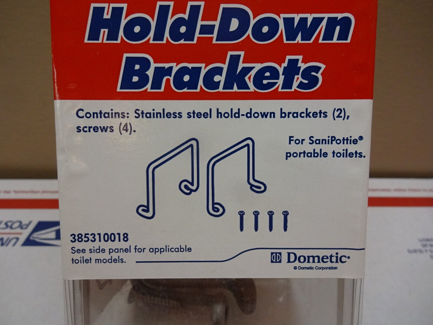 SEALAND DOMETIC 385310018 / SANIPOTTIE HOLD-DOWN BRACKETS 6586 195-6586 / NEW