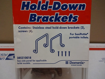 SEALAND DOMETIC 385310018 / SANIPOTTIE HOLD-DOWN BRACKETS 6586 195-6586 / NEW