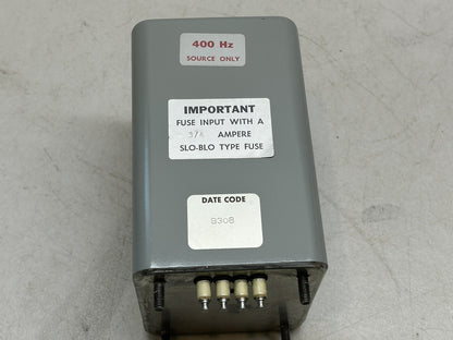 TECHNIPOWER NP-31.5-0.750D / INPUT 105-125VAC / POWER SUPPLY 400HZ / 31.5 VDC OP