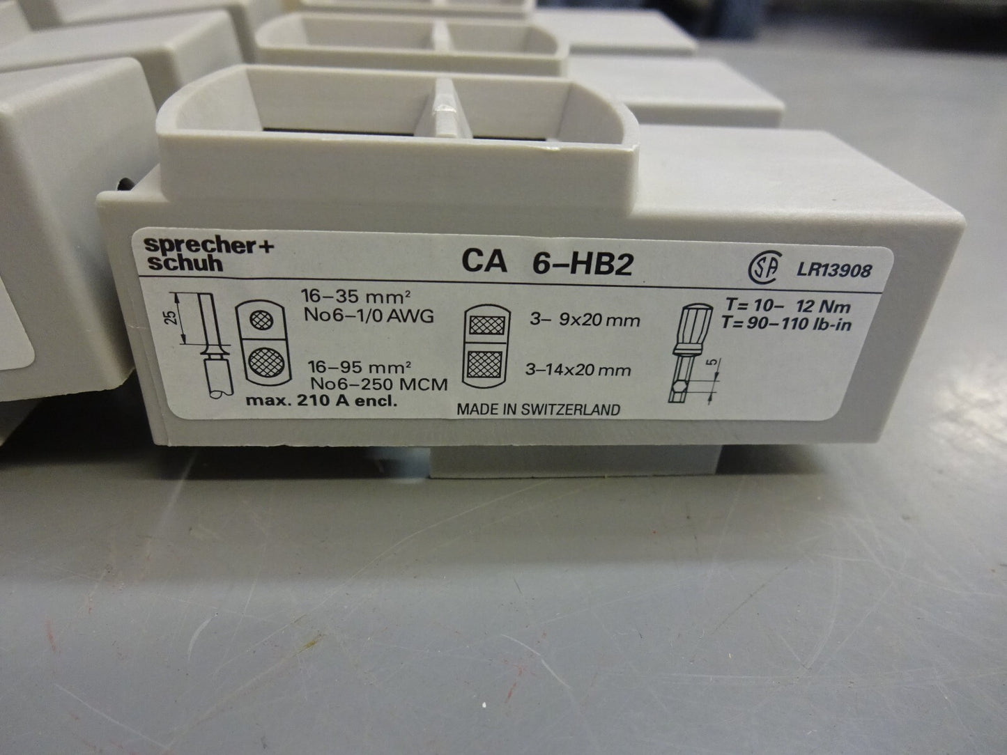 SPRECHER+SCHUH CA6-HB2 / FRAME TERMINAL BLOCK SET / NEW BOX OF 2