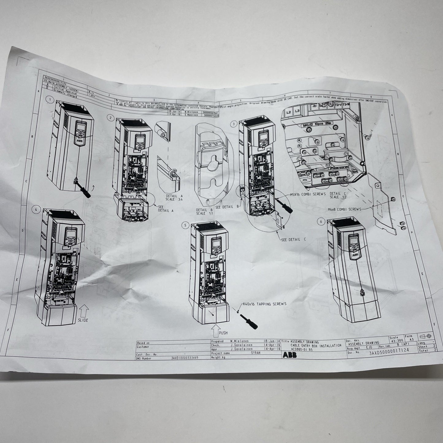 ABB 3AXD50000011387B Conduit Box Kit ACS880 R5