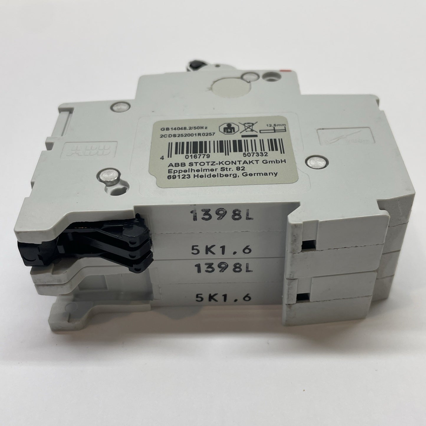 ABB BREAKER  S 202 K 1,6 A  6 AMP 277/480Vac 2 POLE S202K1,6A
