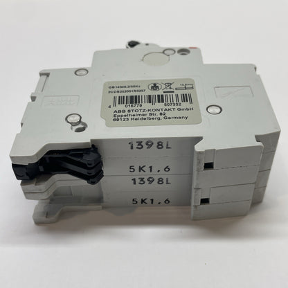 ABB BREAKER  S 202 K 1,6 A  6 AMP 277/480Vac 2 POLE S202K1,6A
