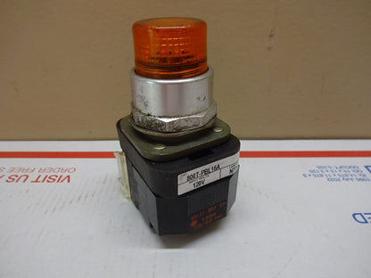 ALLEN BRADLEY 800T-PBL16A / PUSH BUTTON SWITCH / SERIES T / AMBER