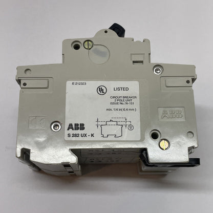 ABB S282UX / S 282 UX-K  K13A ~240V 5 Amp 2 Pole 14KA Circuit Breaker