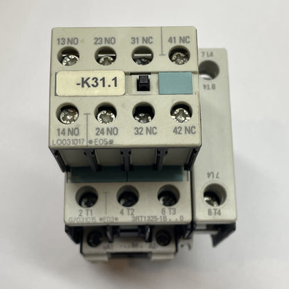 Siemens Sirius 3RT1325-1B, Motor Contactor w/ 3RH1921-1FA22 Contactor