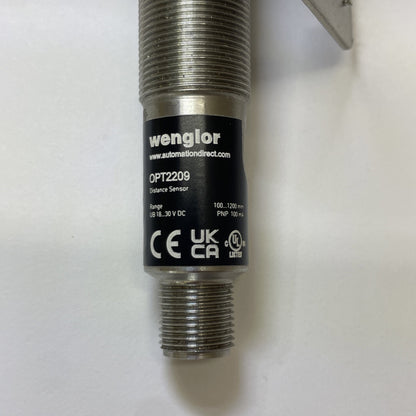 WENGLOR OPT2209 DISTANCE SENSOR RANGE 100-1200MM UB 18...30V DC PNP 100mA