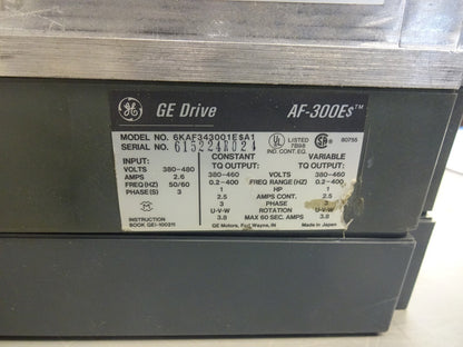 GE 6KAF343001E$A1 / 6KAF343001ESA1 / AF-300ES / AF-300E$ DRIVE 1HP 3PHASE 460VAC