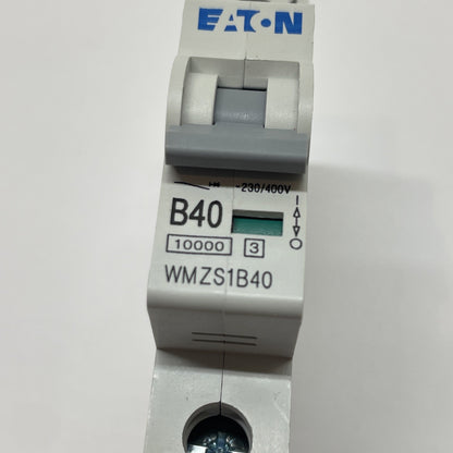 Eaton WMZS1B40 1-Pole DIN Rail Circuit Breaker 40A 5kA Type B SP UL1077