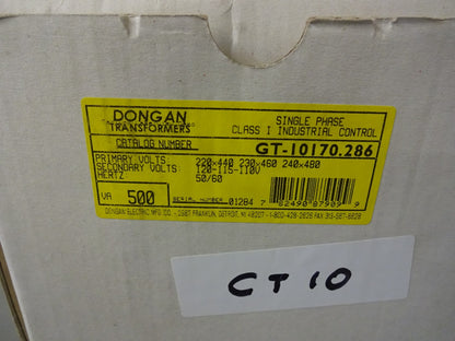 DONGAN GT-10170.286 / GT10170286 / TRANSFORMER 500KVA / NEW IN BOX