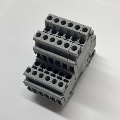 (LOT OF 6) NEW PHOENIX CONTACT UTTB 4 Double-Level Terminal Block 30A 800V 4 mm²