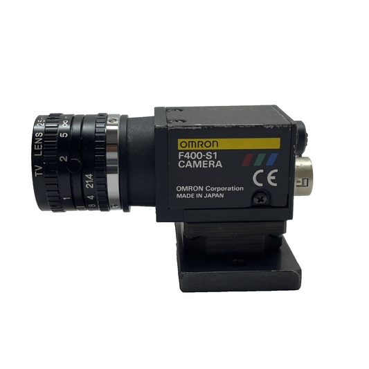 OMRON F400-S1 Industrial CCD Camera 1/3" 659x494 Vision Sensor + 25mm 1:1.4 Lens