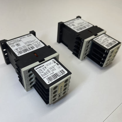 (LOT OF 2) Siemens 3ZX1012-0RH11-1AA1 Contactor with 3RH1911-1FA22 Contact