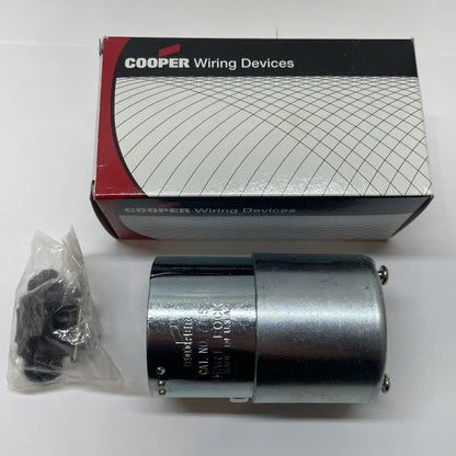 Cooper 7765 50A 600 VAC/250 VDC 3P-4W Armored Locking Plug Hart-Lock