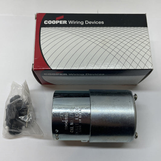 Cooper 7765 50A 600 VAC/250 VDC 3P-4W Armored Locking Plug Hart-Lock