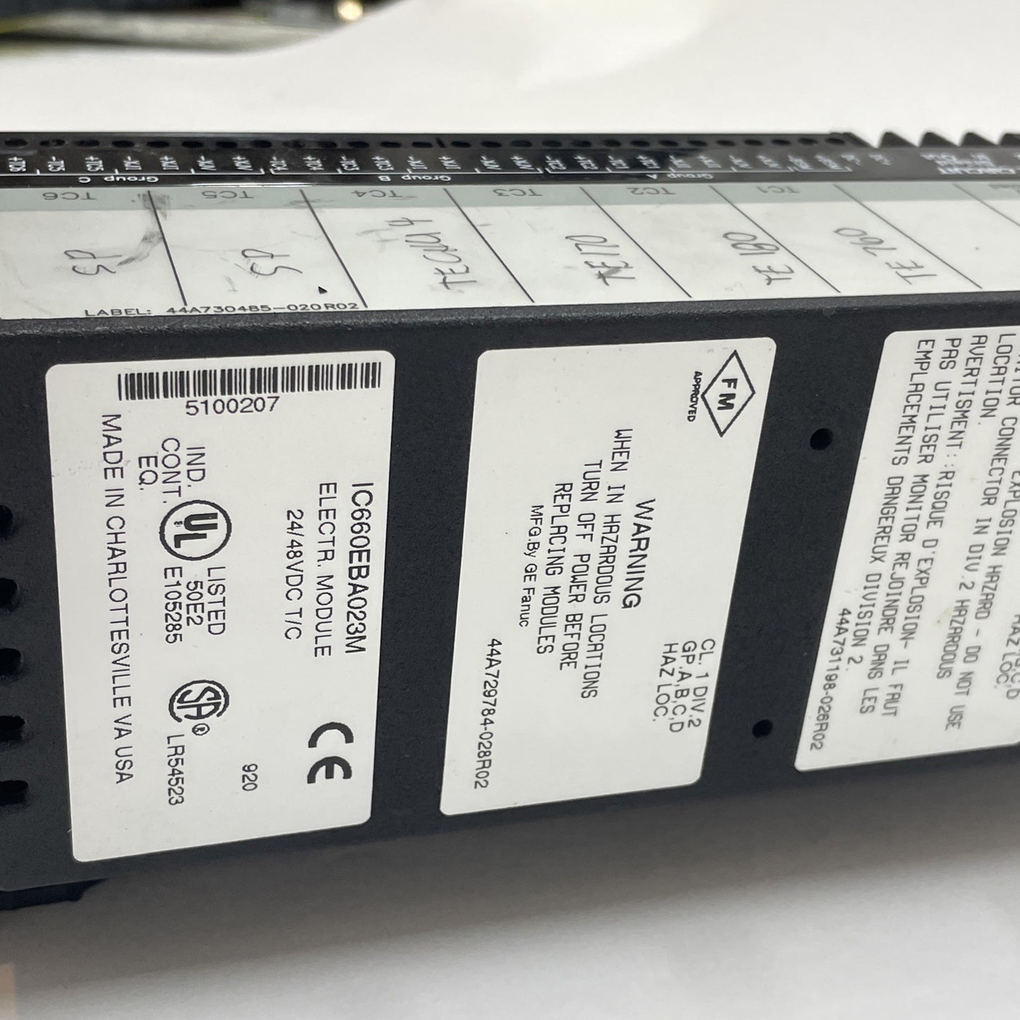 GE Fanuc IC660BBA023 Thermocouple Input Module IC660EBA023M + IC660TBA023K