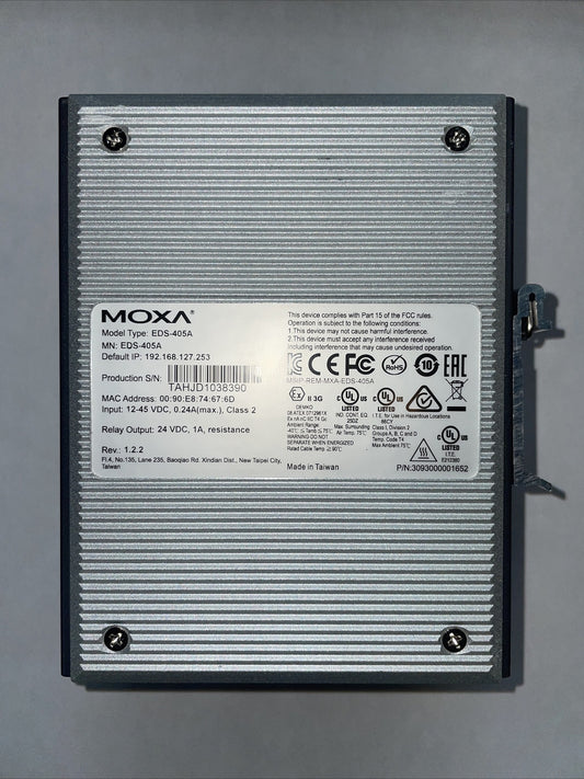 MOXA Ethernet Switch EDS-405A, 3093000001652