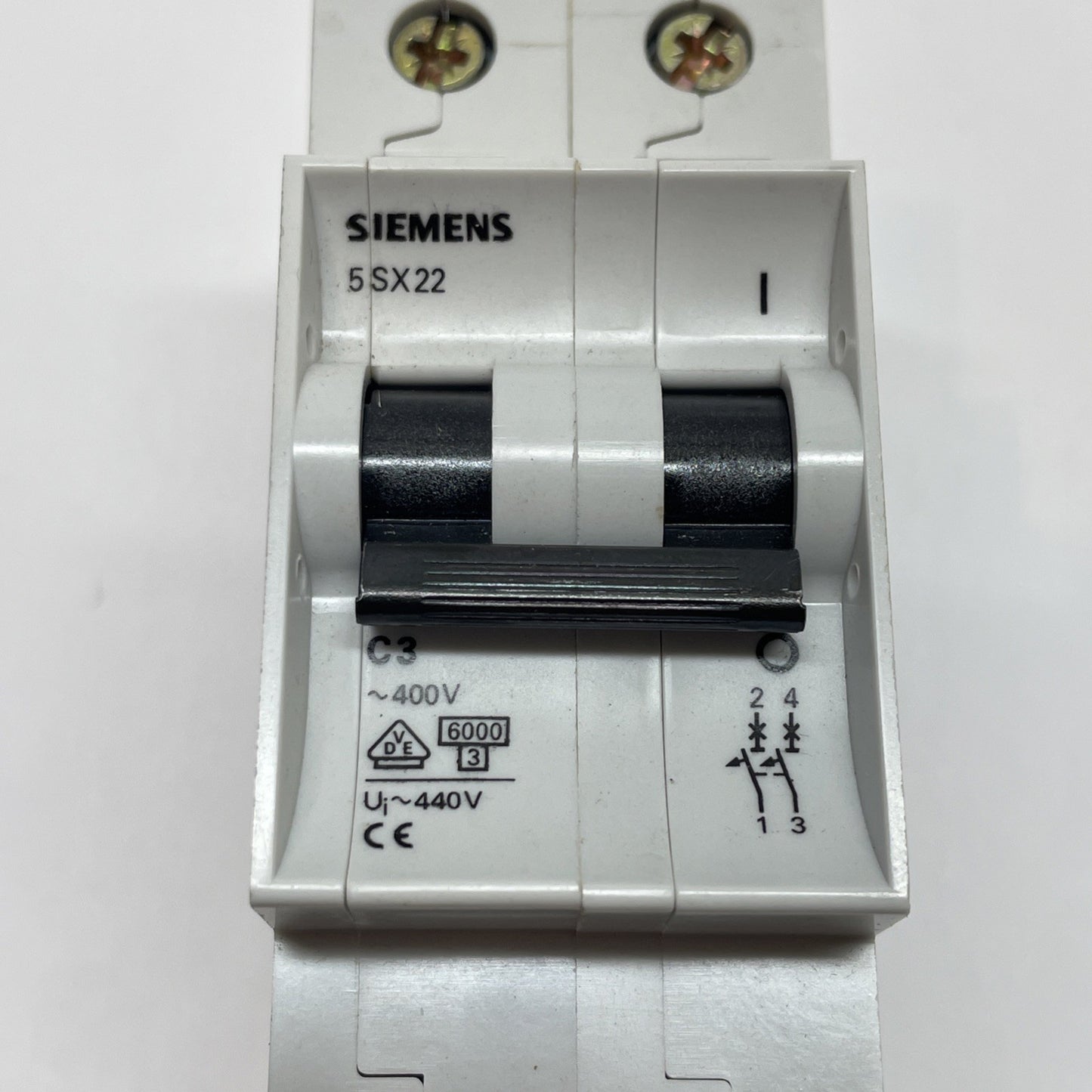 SIEMENS 5SX22 C3  CIRCUIT BREAKER 2POLE 400V, 440V UNMP
