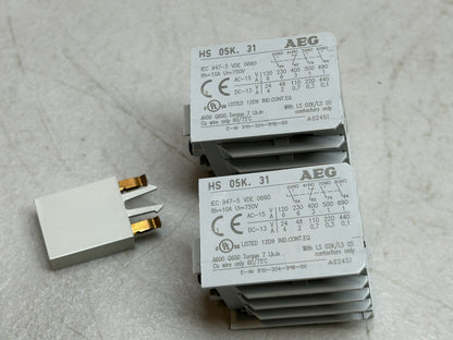 AEG HS 05K.31 CONTACTORS 910-304-916-00 /  EB05 SURGE LIMITER / LOT OF 3