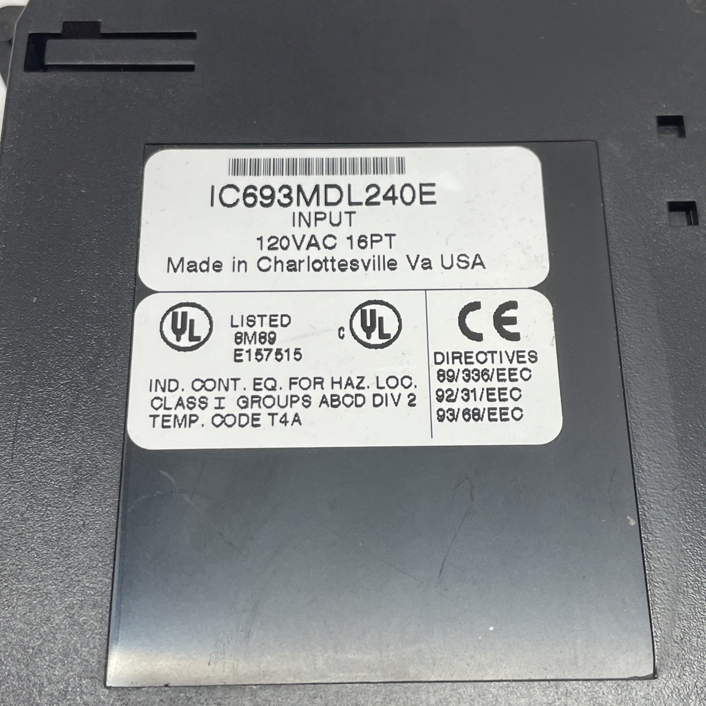 (LOT OF 2) GE Fanuc IC693MDL240E 16-Point 120 VAC Discrete Input Module