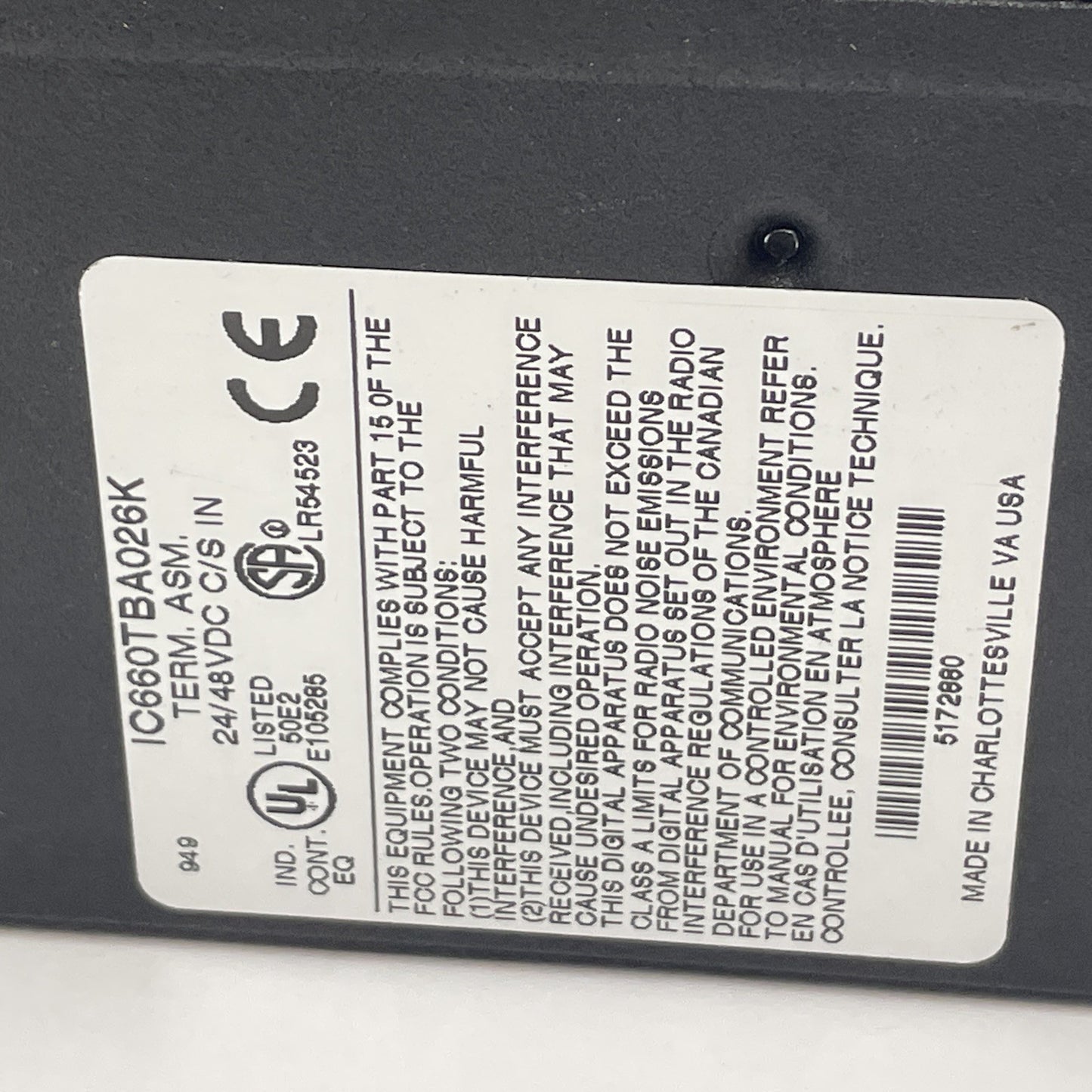 GE Fanuc IC660BBA026 Genius Analog Input Block Module 24/48VDC .7A