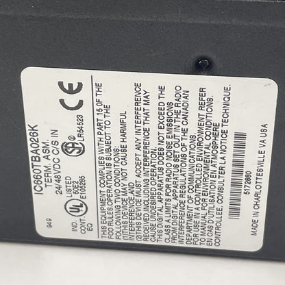 GE Fanuc IC660BBA026 Genius Analog Input Block Module 24/48VDC .7A