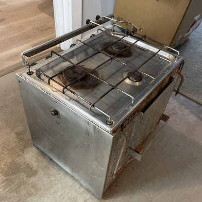 TECHIMPEX XL3/EXTRALARGE 3-BURNER MARINE SAILBOAT GIMBAL PROPANE GAS STOVE OVEN