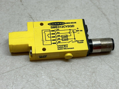 BANNER SME312CV2QD / 53705 MINI-BEAM SENSOR / USED AS SAMPLE ONLY