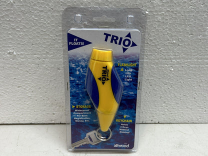 ATTWOOD TRIO FLOATING LED FLASHLIGHT / WATERPROOF STORAGE KEYCHAIN / NEW