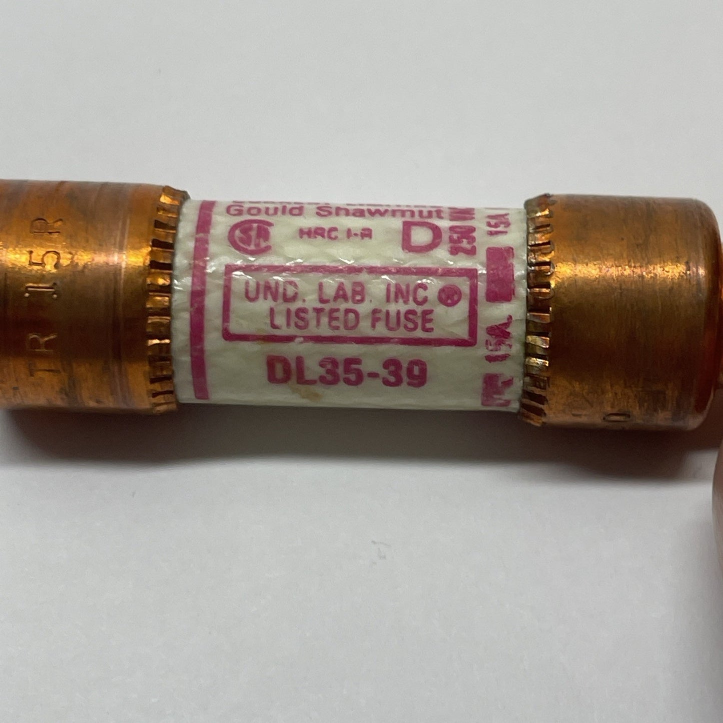 Gould Shawmut TR15R  15A 250V AC Time-Delay Class RK5 Fuse (LOT OF 2)