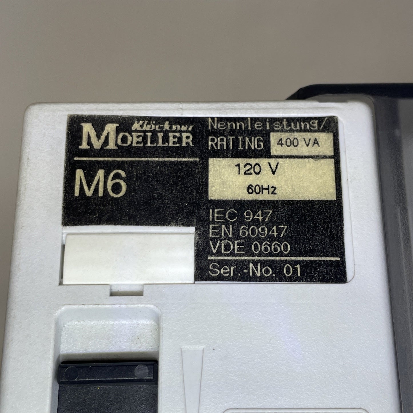 NEW  Klockner Moeller  M6 (120V 60Hz) Motor Operator  MOELLER M6  Fast Shipping