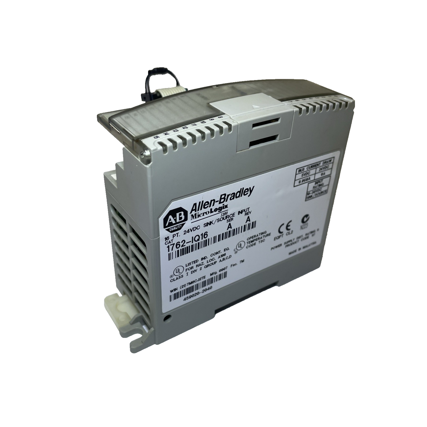 1762-IQ16 Allen-Bradley MicroLogix 16-Point 24V DC Sink/Source Input Module