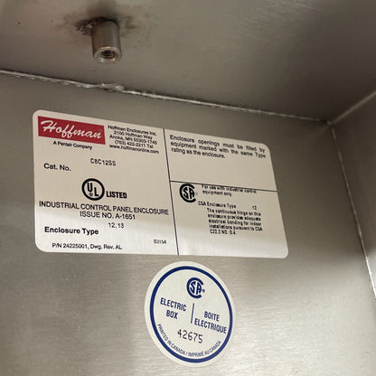 Hoffman C8C12SS Stainless Steel Consolet Enclosure 8x12x7.09 Type12
