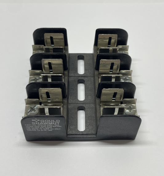 Gould Shawmut 20318 Fuse Block 30 Amp, 250 Volt 3 Pole