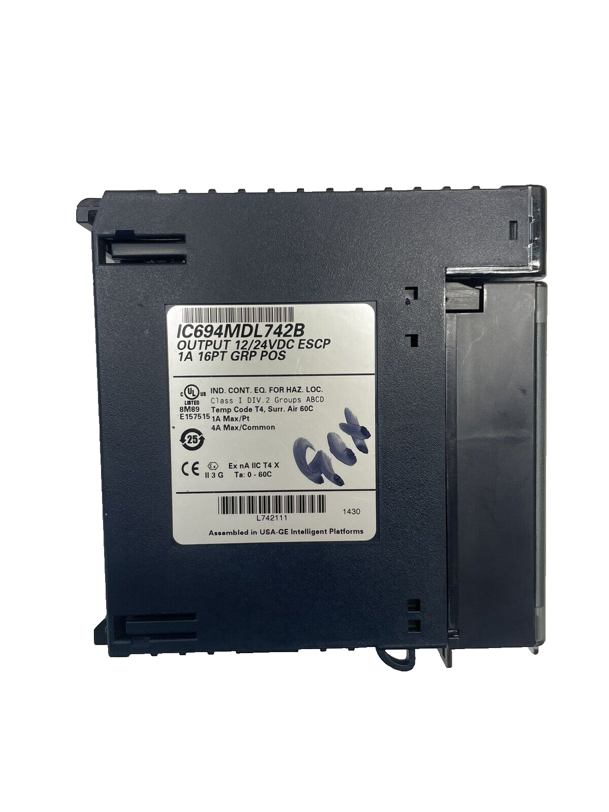 GE Fanuc IC694MDL742B 16-Point 12/24 VDC Output Module RX3i / 90-30