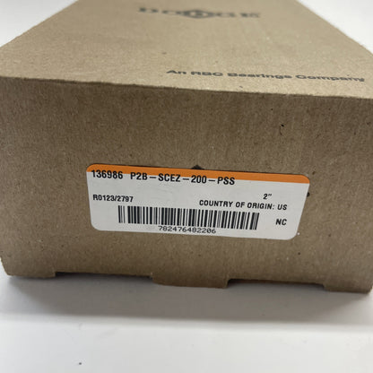 Dodge P2B-SCEZ-200-PSS 2″ Bore E-Z-Kleen Pillow Block Ball Bearing Unit 136986
