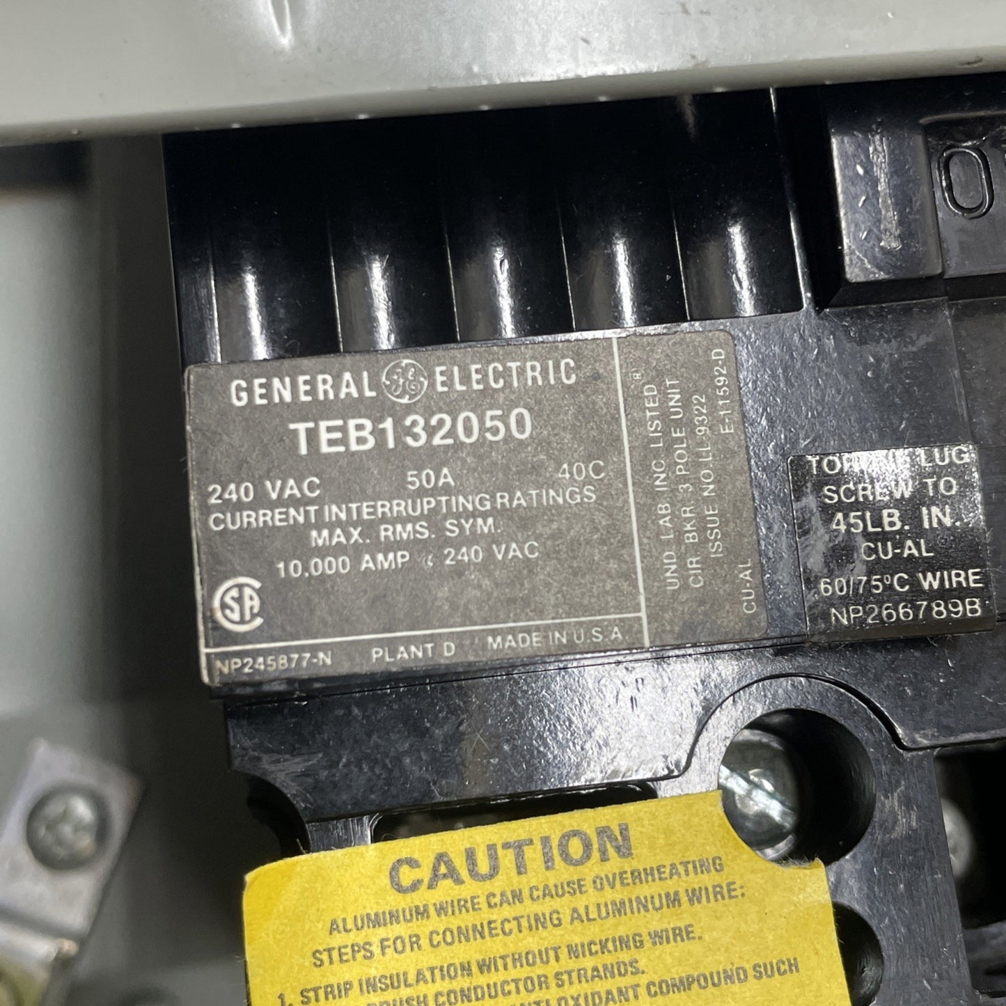 GE DH45EB Bus Plug 50A 240V  TEB132050