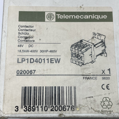 Telemecanique LP1D4011EW 48VDC 40A 3-Pole Contactor