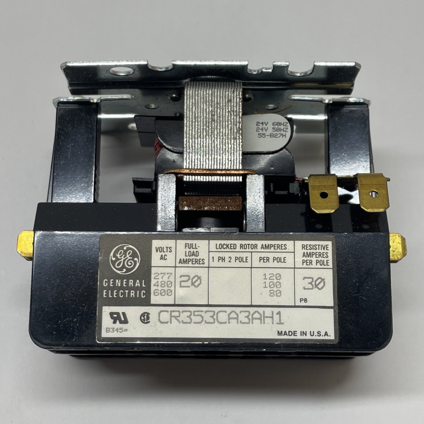 GE CR353CA3AH1 Definite Purpose Contactor 20 A 1-Pole 24 V Coil