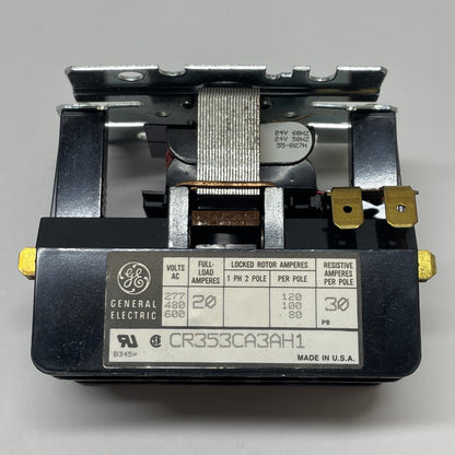 GE CR353CA3AH1 Definite Purpose Contactor 20 A 1-Pole 24 V Coil
