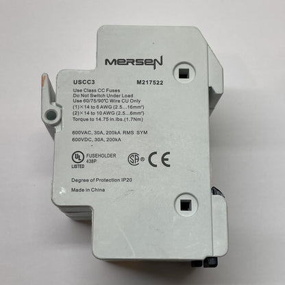 Ferraz Shawmut USCC3 / M217522 Fuse Holder W/ FNQ-R-15 Fuses (3)