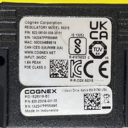 Cognex IS2801M-EC In-Sight 2800 Series Deep Learning AI Vision System Color