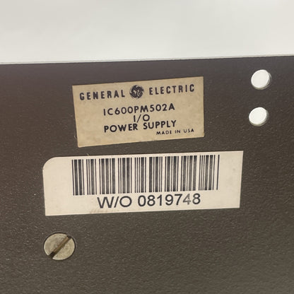 GE / Fanuc IC600PM502A Series-6 I/O Power Supply Module 115/230 VAC